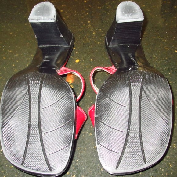 LIZ CLAIBORNE WOMEN'S HIGH HEEL SANDAL RED PATENT - Picture 4 of 8